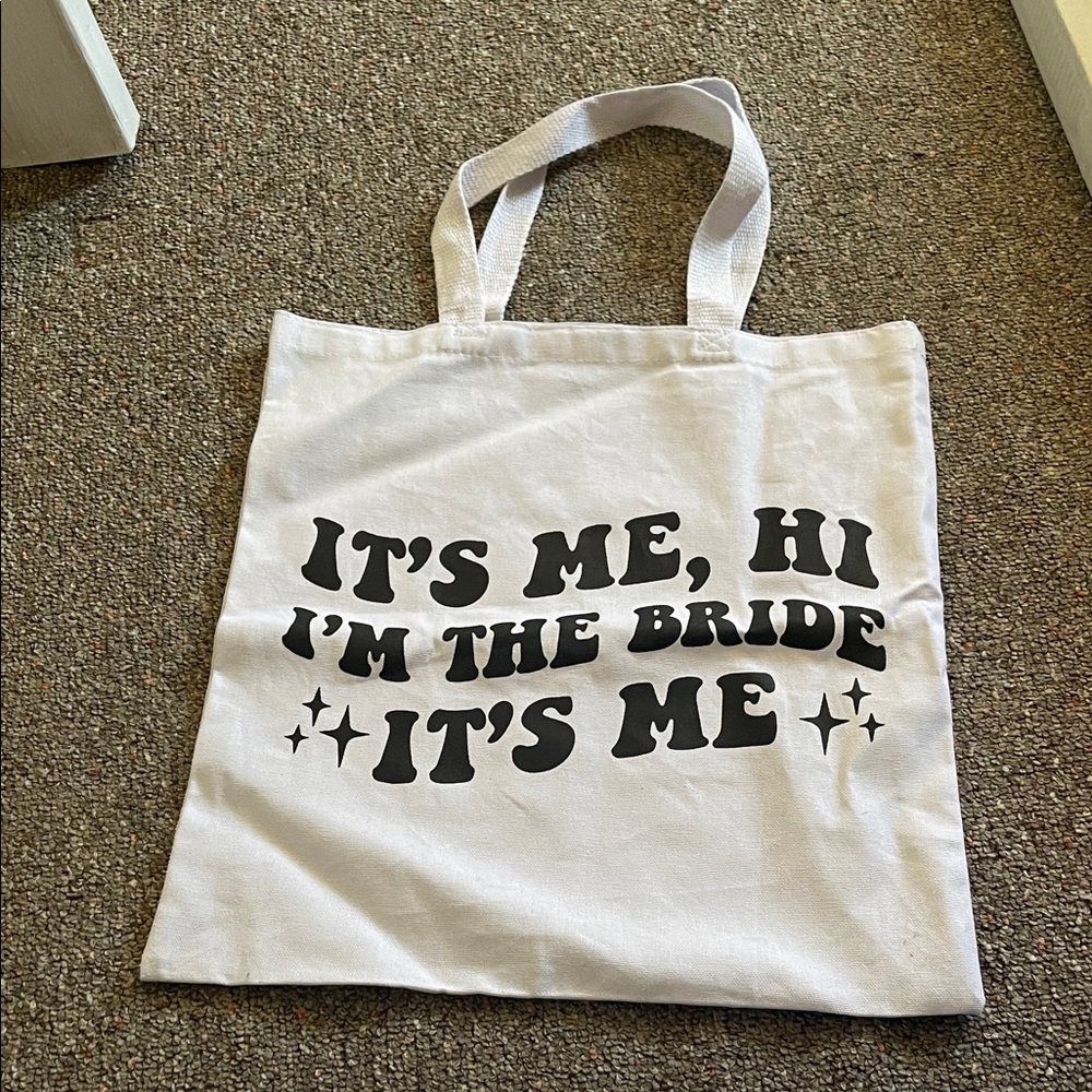 Taylor Swift “It’s me, hi, I’m the bride, it’s me” White Canvas Tote